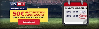 Skybet Gratiswetten-Promotion zur Bundesliga