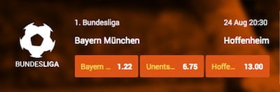 888sport Quoten zu Bayern-Hoffenheim