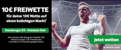 Betway Freebet Promo zu HSV gegen Holstein Kiel