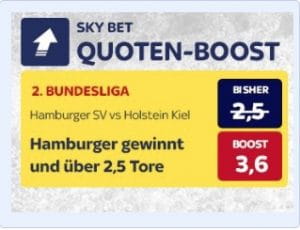 HSV gegen Holstein Kiel Quotenboost bei Skybet
