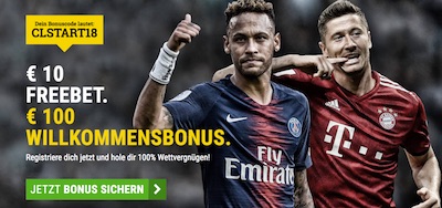 10€ Freebet von Cashpoint zum CL Start