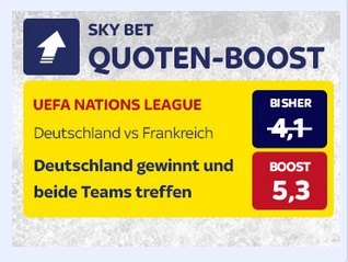 Skybet: Erhöhte Quote zu Deutschland-Frankreich
