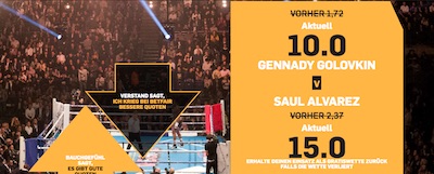 Betfair Quotenboost zu Golovkin gegen Alvarez