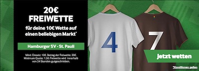 Betway Freebet zu HSV gegen St. Pauli