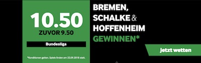 Betway Quotenboost zu fünften Runde der Bundesliga
