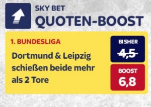 Dortmund und Leipzig Quotenboost bei Skybet