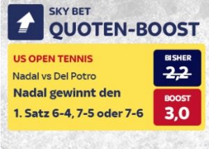 Skybet Quotenboost zu den US Open Halbfinals