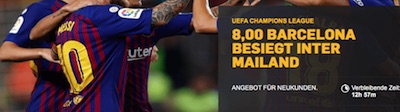 Enhanced odds zu Barca-Inter bei Betfair