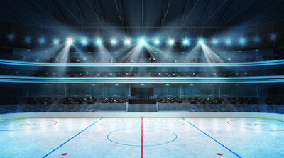 Aufnahme einer Eishockey Halle