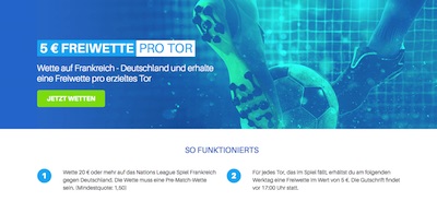 Schnellwetten.com mit Freebet Aktion zu Frankreich-Deutschland