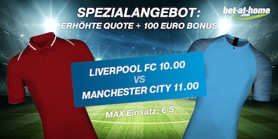 Bet-at-home Boost für Liverpool vs Manchester City