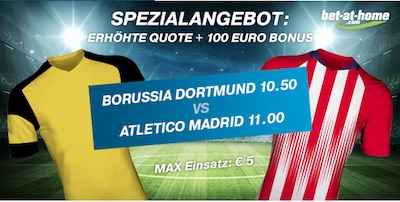 Borussia Dortmund gegen Atletico Madrid bei Bet-at-home