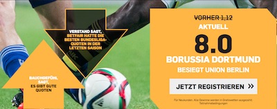 Borussia Dortmund - Union Berlin Quotenboost bei Betfair