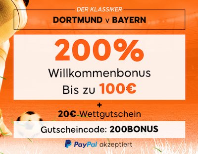 888sport Angebot für BVB vs FCB