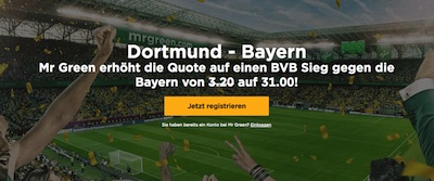 Verbesserte BVB Quote bei Mr. Green