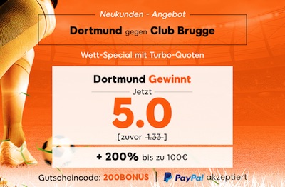 Erhöhte Quoten zu BVB vs Brügge