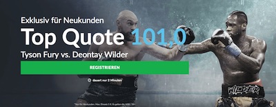 BetVictor: Quote 101.0 auf einen Fury-Sieg durch K.o.
