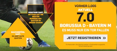 Betfair Quotenboost Dortmund vs Bayern