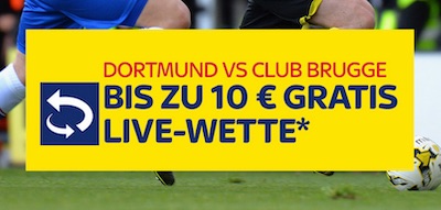 Gratis Livewette für Dortmund gegen Brügge