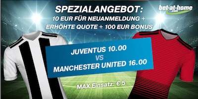 Juve gegen Manchester United Bet-at-home Boost