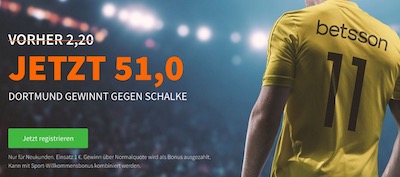 Enhanced odds Schalke Dortmund