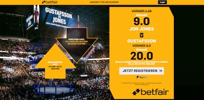Jones vs Gustafsson: Verbesserte Quoten bei Betfair