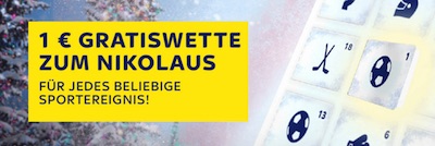 1€ Freiwette zum Nikolaustag von Sky Bet