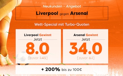 Liverpool - Arsenal 888sport Quotenboost