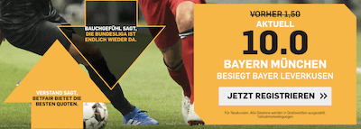 Betfair Quotenboost Bayern München Leverkusen