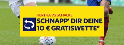 10€ Freiwette bei Hertha-Schalke wartet auf dich (SkyBet)