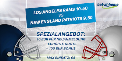 Bet-at-home: Enhanced odds zu Rams vs. Patriots