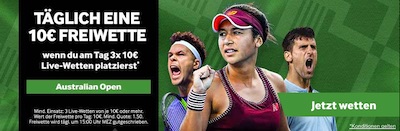 Australian Open Freiwette bei Betway