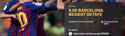 Betfair Quotenboost zu Getafe vs. Barcelona am 6.1.2019