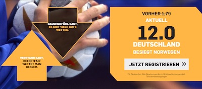 Deutschland Norwegen Handball Quotenboost Betfair