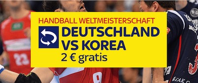 2€ Freebet von SkyBet zu Deutschland vs Korea (Handball)