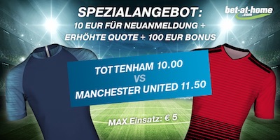 Tottenham Hotspur vs. ManUtd Quotenboost bei Bet-at-home