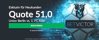 Union Berlin vs. Köln Quotenboost Betvictor