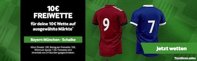 Bei Betway wartet eine 10€ Freebet zu Bayern-Schalke auf dich
