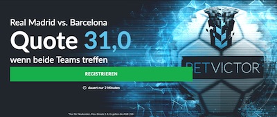 BetVictor Quoten Promotion zu El Clasico am 2.3.2019