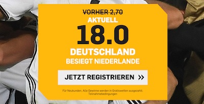 Betfair Boost Niederlande vs Deutschland