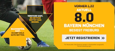 Betfair Boost für Freiburg vs Bayern