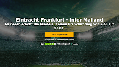 Eintracht Frankfurt Inter Mailand Quotenboost Mr. Green