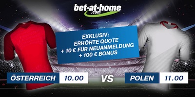 Österreich-Polen - Mega Quoten von Bet at home