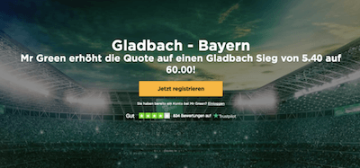 Mr Green Quotenboost Mönchengladbach Bayern München