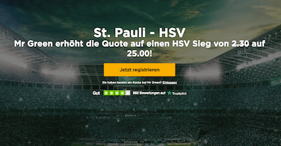 Mr.Green HSV St.Pauli Quotenboost
