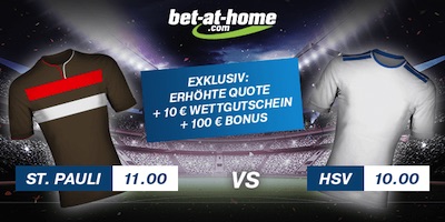 Bet-at-home: 11.0 auf St. Pauli oder 10.0 auf HSV