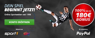 180€ Bonus bei Sportingbet