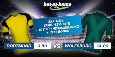 BVB gegen Wolfsburg Quotenboost bei Bet-at-Home