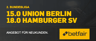 Enhanced odds Betfair Union Berlin Hamburger SV