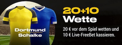 BVB-Schalke: Bwin belohnt dich mit einer 10€ Freiwette